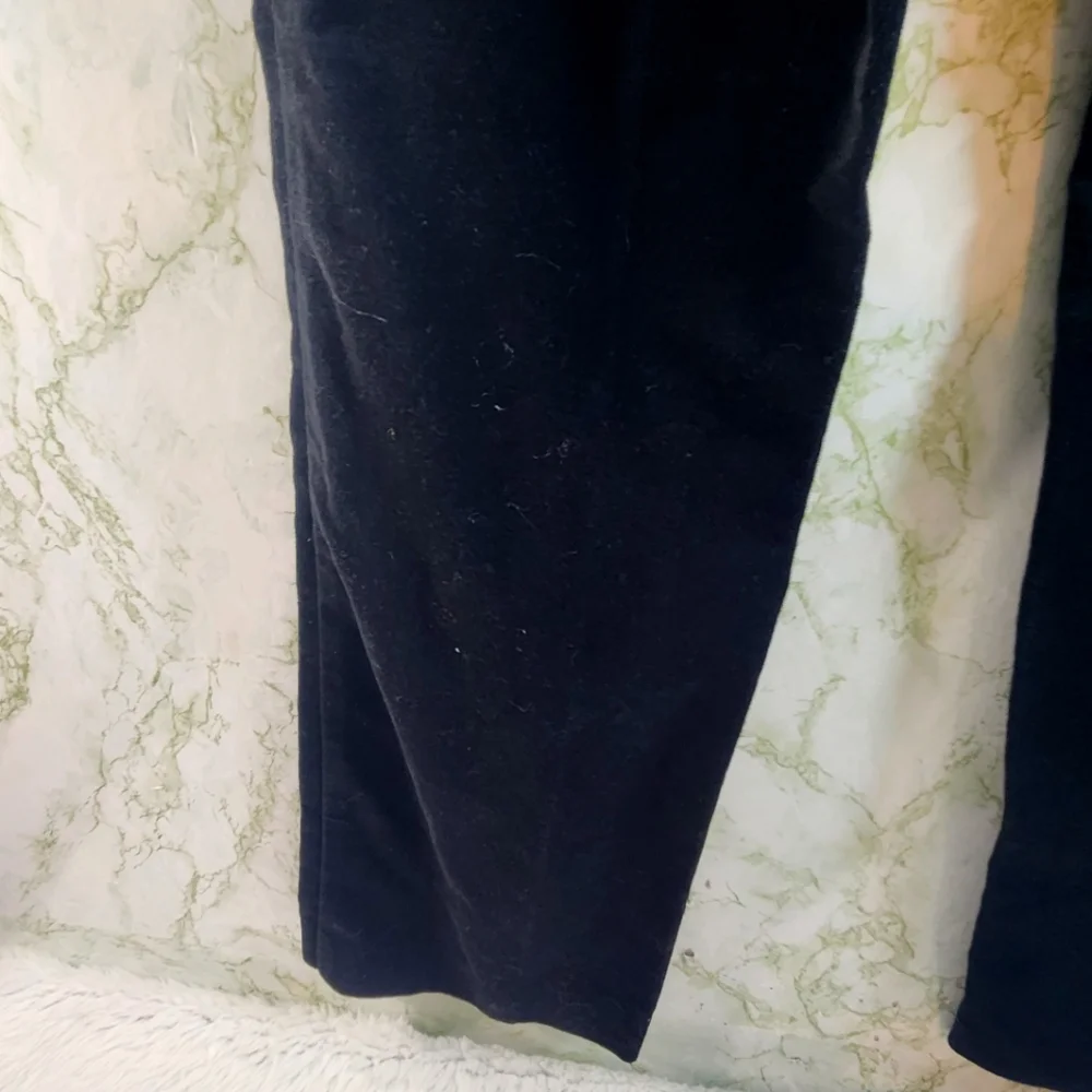 PART TWO Classic Fit Bootcut Black Velvet Pants